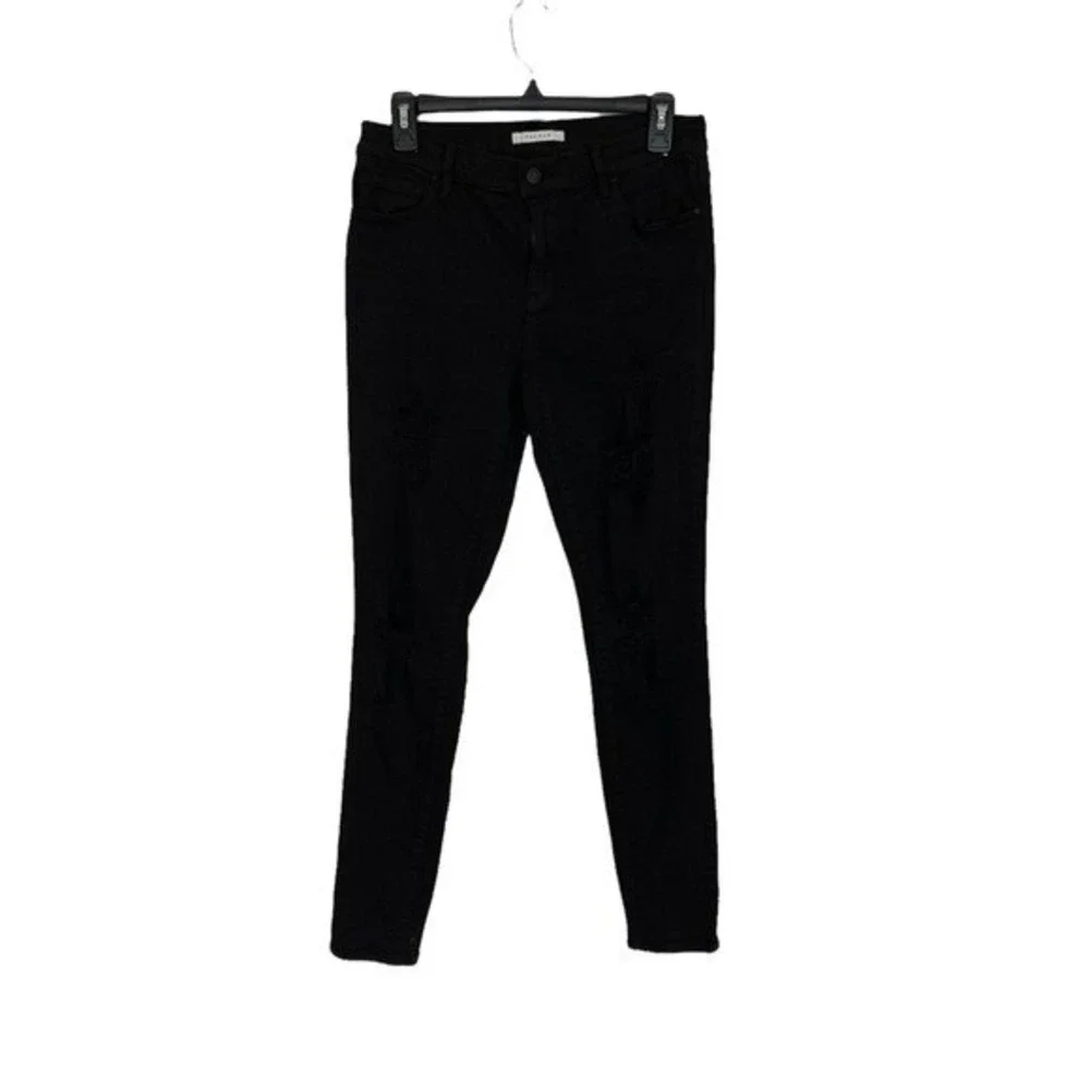 Pacsun Women's Distressed Skinny Jeans 27 Black‎ Perfect Fit Jegging